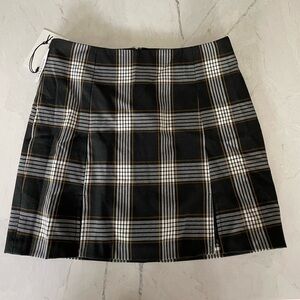 Sunday Best Plaid Mini Skirt in Black and White